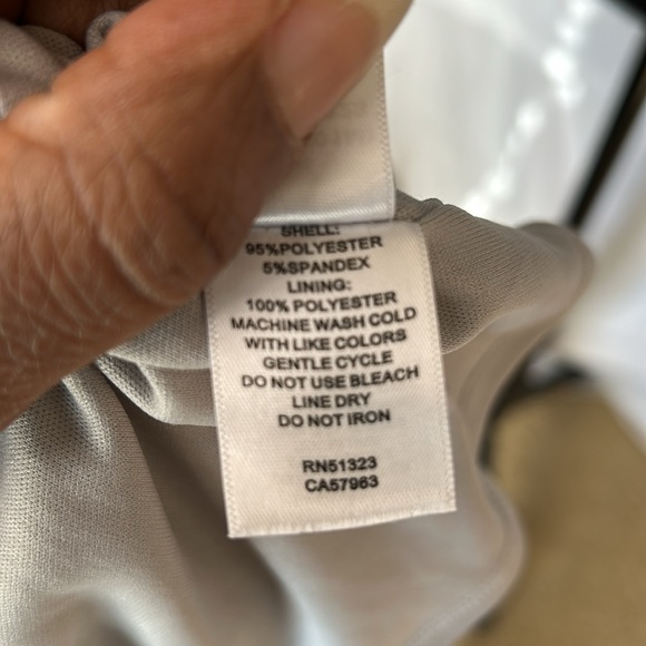 HALOGEN smocked pearl gray sequin high neck women’s holiday top. Size Medium. - Picture 11 of 11